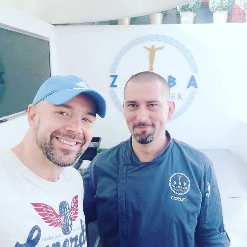 Djordjo Cetkovic with Serbian actor Slobodan Stefanovic