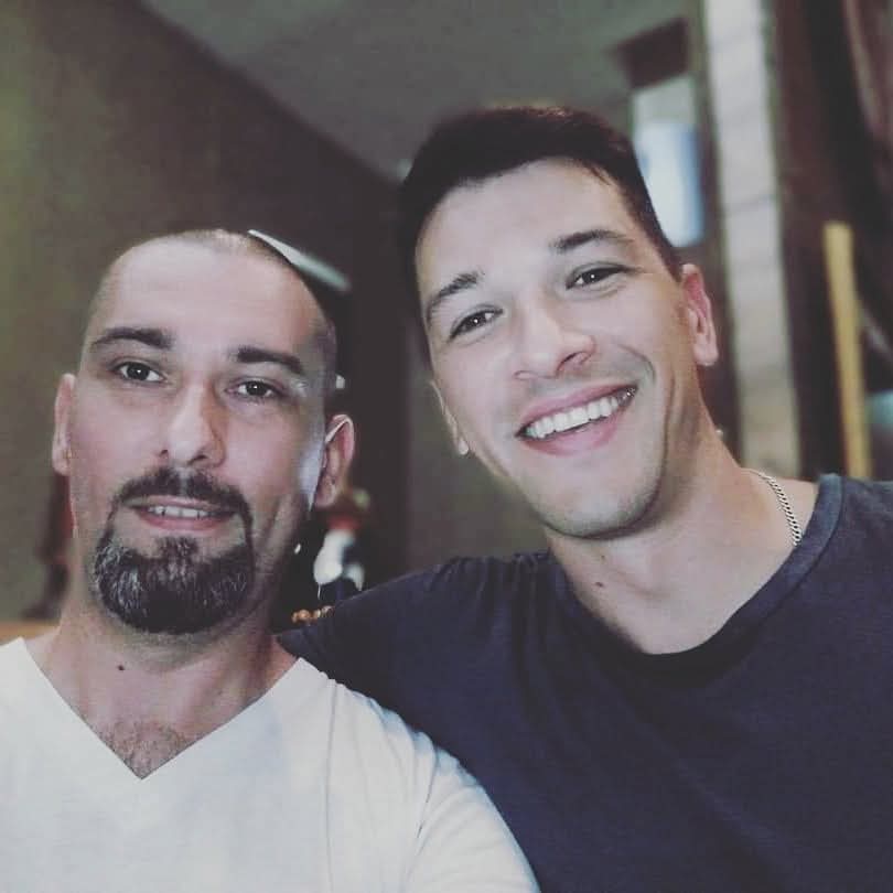 Djordjo Cetkovic with Serbian actor Viktor Savic